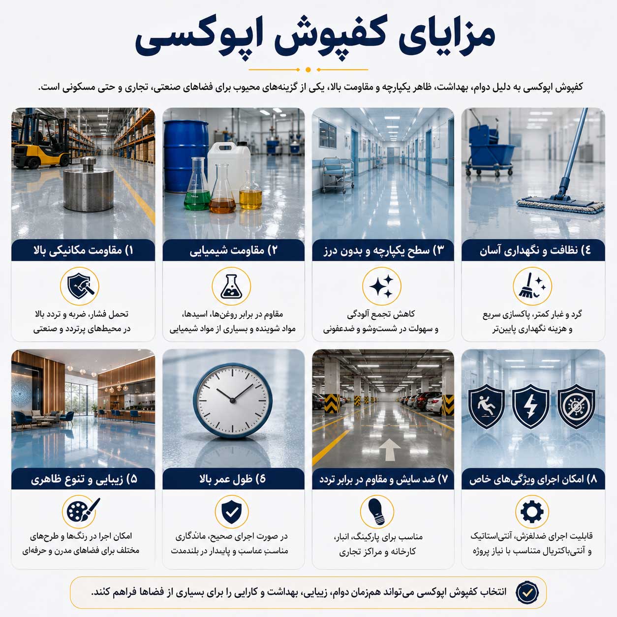 مزایای کفپوش اپوکسی